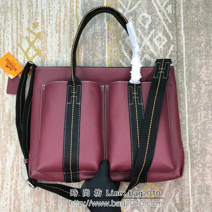 HERMES愛馬仕 最新款 時尚休閒 男士手提斜挎包 8832-1 車篷包 JD1266